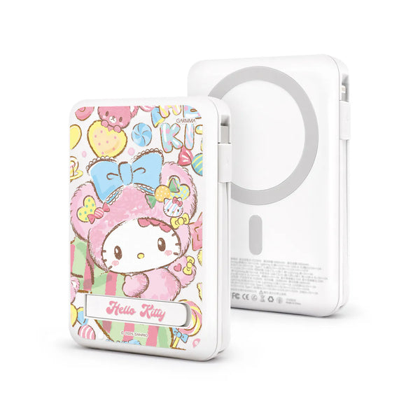 【門市發售】Garmma 永橙✖️Sanrio  Hello Kitty  10000mAh  數顯帶線磁吸外置充電器（只限香港發售，不設平郵）