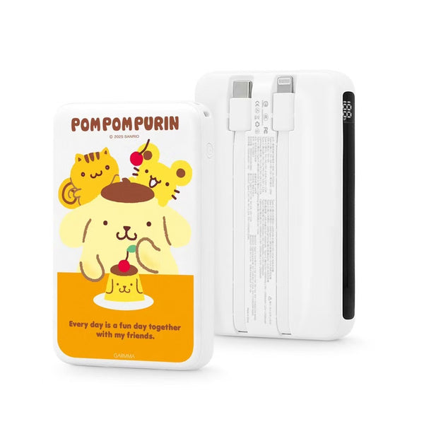 【門市發售】Garmma 永橙✖️Sanrio  Pochacco/布甸狗  10000mAh  數顯帶線外置充電器（只限香港發售，不設平郵）