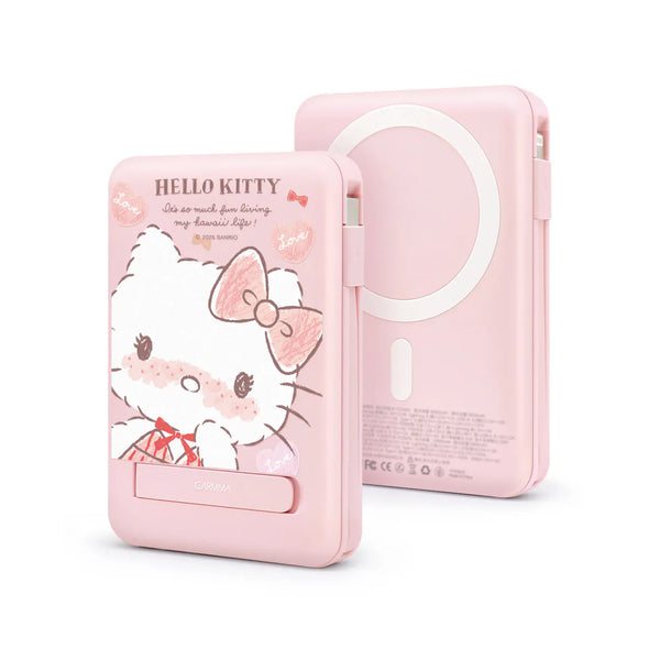 【門市發售】Garmma 永橙✖️Sanrio  Hello Kitty  10000mAh  數顯帶線磁吸外置充電器（只限香港發售，不設平郵）